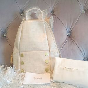 Hammitt Cream Backpack with Gold Accents
